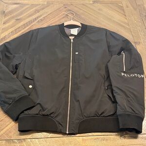 Peloton Black Varsity Bomber Jacket